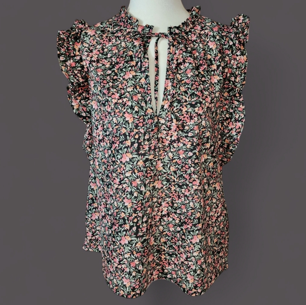 BB Dakota Steve Madden Floral Ruffle Top